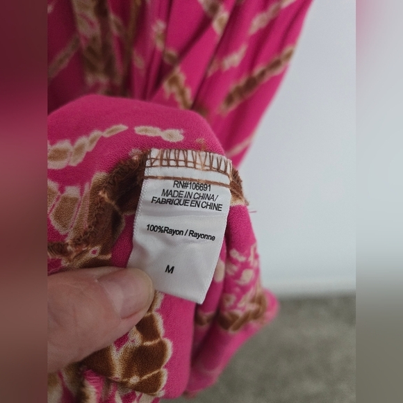 Young Fabulous & Broke Pink Tie Dye Boho Featival Maxi Dress | size M - Picture 4 of 7